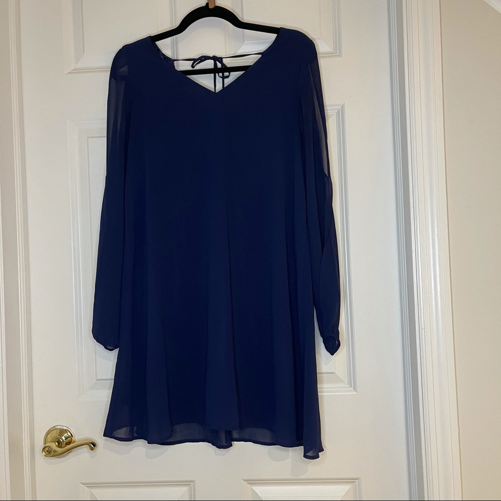 Navy shift dress